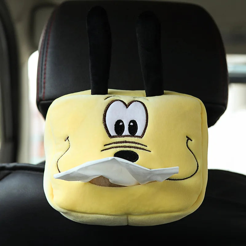 Cute Cartoon Short Plush Tissue Box Holder Car Armrest Backseat Tissue Cover Auto Int lifestyle view