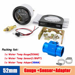 40-120 Celsius Car 52mm Water Temperature Gauge with Adaptor Joint Pipe | Racing 12V alternate view