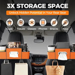 Car Seat Back Organizer Storage Bag with Double Hooks
