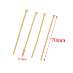 20pcs 20-70mm PVD Gold Plated Stainless Steel Flat Head Pins For Jewelry Making Findi lifestyle view