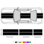 Car Stickers 6pcs Kit | Full Body Vinyl Decals Racing Stripe Design for Roof Hood Doo lifestyle view
