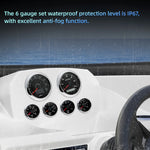 6pcs Gauge Set 160MPH 200km/h GPS Speedometer Tachometer Water Temp Fuel Voltmeter Oi alternate view