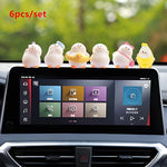 3/4/5/6/7pcs Anime Figure Little Yellow Duck Model Decor Cute Car Mounted Ornament Au lifestyle view