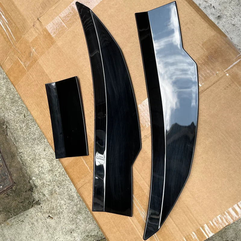 New Style Universal 3pcs Sedan Rear Trunk Tail Rear Wing Spoiler 117-127cm Adjustable close-up view
