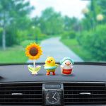 3/4/5/6/7pcs Anime Figure Little Yellow Duck Model Decor Cute Car Mounted Ornament additional angle
