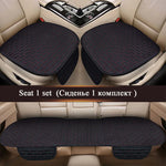 Flax Car Seat Cushion Pad Thick Fiber Filled Seat Cover additional angle