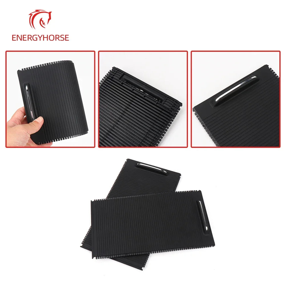 Car Centre Console Armrest Box Storage Cover Plate Cup Holder Pull Curtain For Citroen close-up view