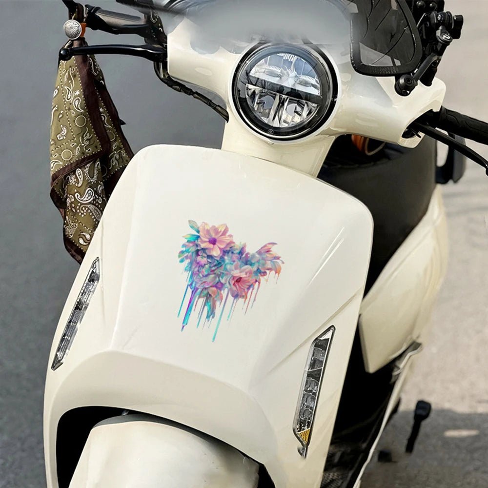 Car Interior Stickers with Dopamine Coloured Fluid Paint Vinyl Reflective | Car Decals f detail view