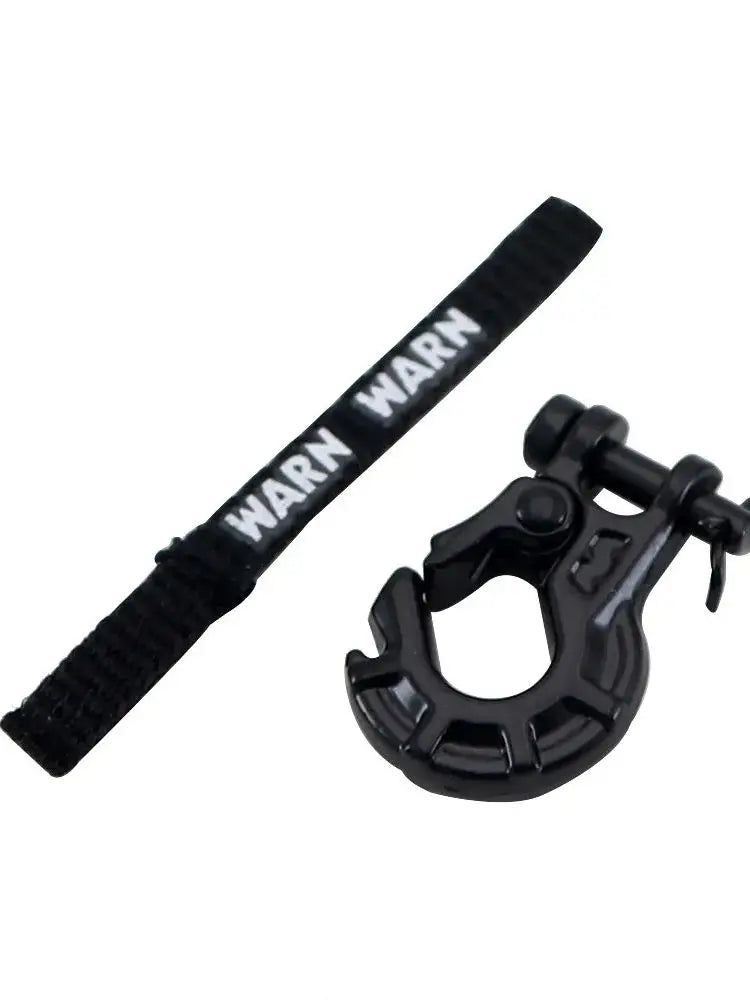 Rc Car Winch Hook With Winch Pull Strap Tags Decoration For 1/10 Rc Crawler Car Axial Sc detail view