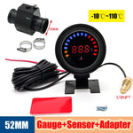 52mm Auto Water Temperature Meter | Universal LCD Digital Thermometer with Sensor and alternate view