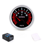 White LED Voltmeter 8-16V | 52mm Universal Car Voltage Gauge Smoke Lens alternate view