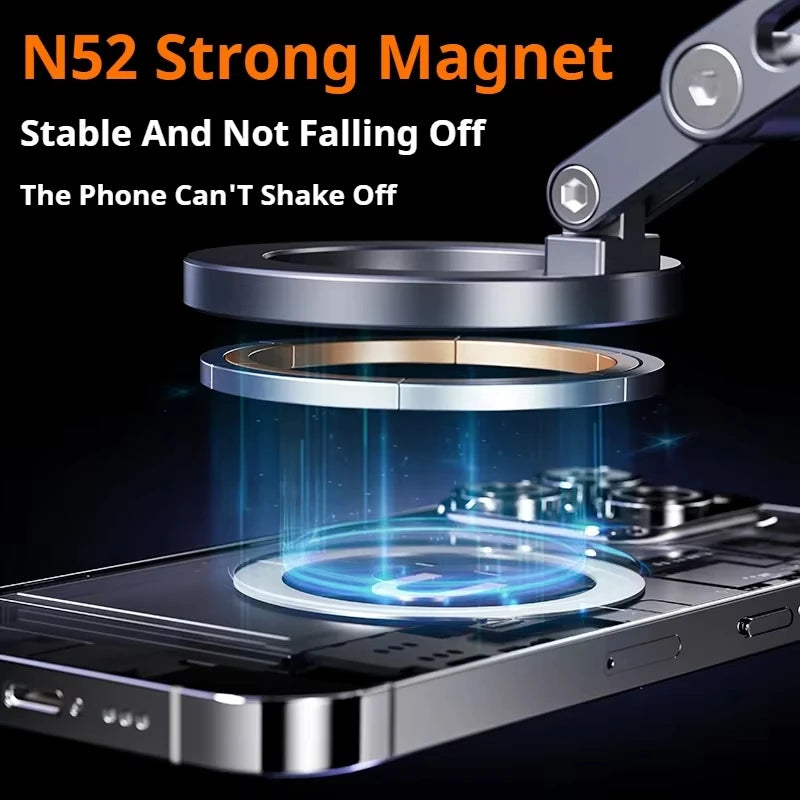 X53 Magnetic Phone Holder Rotating Folding Vacuum Suction Mag Stand For Car Navigatio lifestyle view