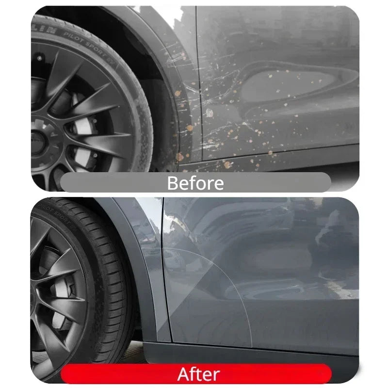 TPU Transparent Film for Tesla Model Y Juniper 2025 | Front Rear Door Car Body Protective Film Set