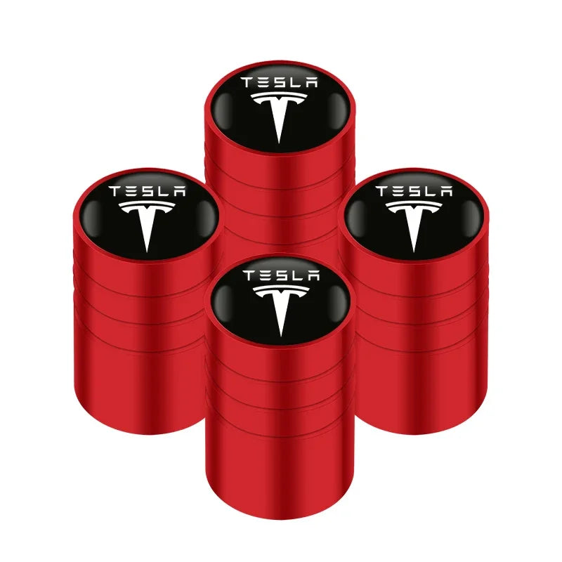 4Pcs Alloy Tesla Valve Caps | Dust Cover for Model 3 Y S X Cybertruck Roadster alternate view