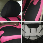 Universal Breathable Polyester Fabric Seat Covers Full Set Fit For Most Car SUV Tru additional angle