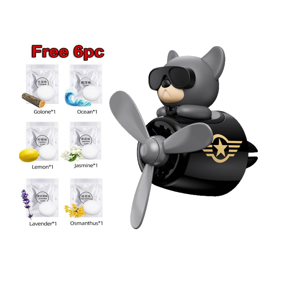 Pilot Bear Car Air Freshener | Vent Clip Aroma Diffuser lifestyle view