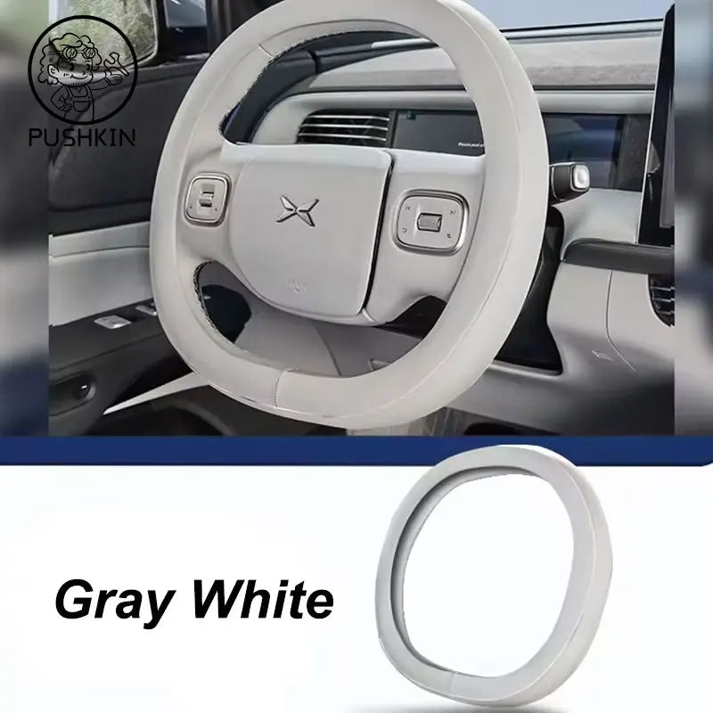 For XPeng Xiao Peng G6 2023 2024 2025 Car Steering Wheel Cover Leather Non-slip Auto Interior Accessories