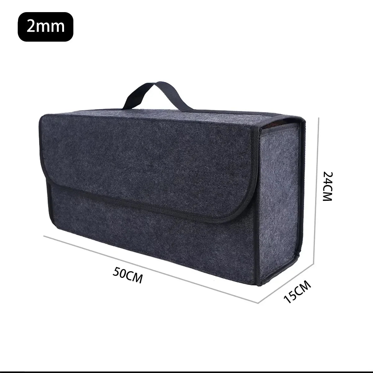 Foldable Felt Car Storage Box – Anti-Slip Trunk Organizer for Tools & Essentials