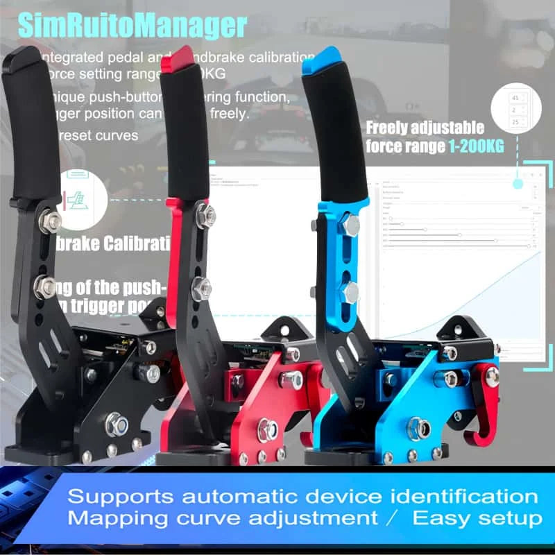 Sim Ruito USB Handbrake | Sim Racing PC Handbrake with Linear and Button Modes