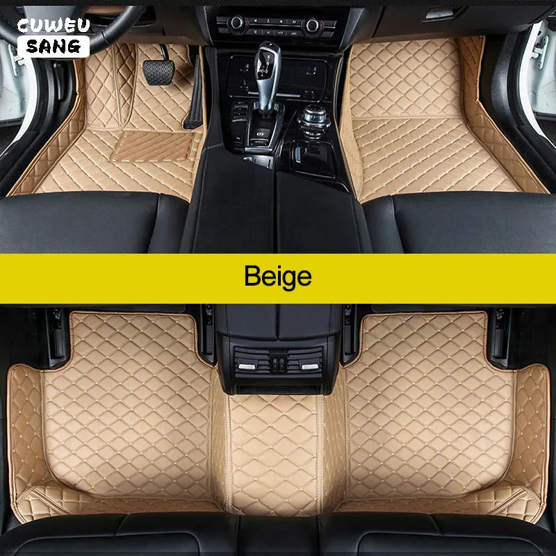 CUWEUSANG Custom Car Floor Mats For Mitsubishi Pajero Sport Auto Carpets Foot Coche Accessorie