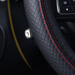 SEAMETAL Full-Wrapped Car Steering Wheel Cover Anti-Slip Wear-Resistant Steering Wheel Protection Cover Universal for 37-39cm