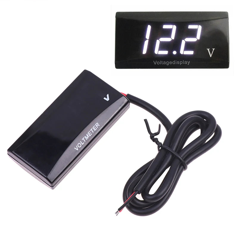 Mini LED Display Digital Voltmeter Panel Volt Voltage Meter Tester Reverse Connection Protection 12V For Car Motorcycle Universa