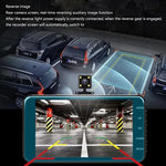 4-Inch Touch Screen Dual-Lens Car DVR | 1080P Dash Cam with Parking Monitor close-up view