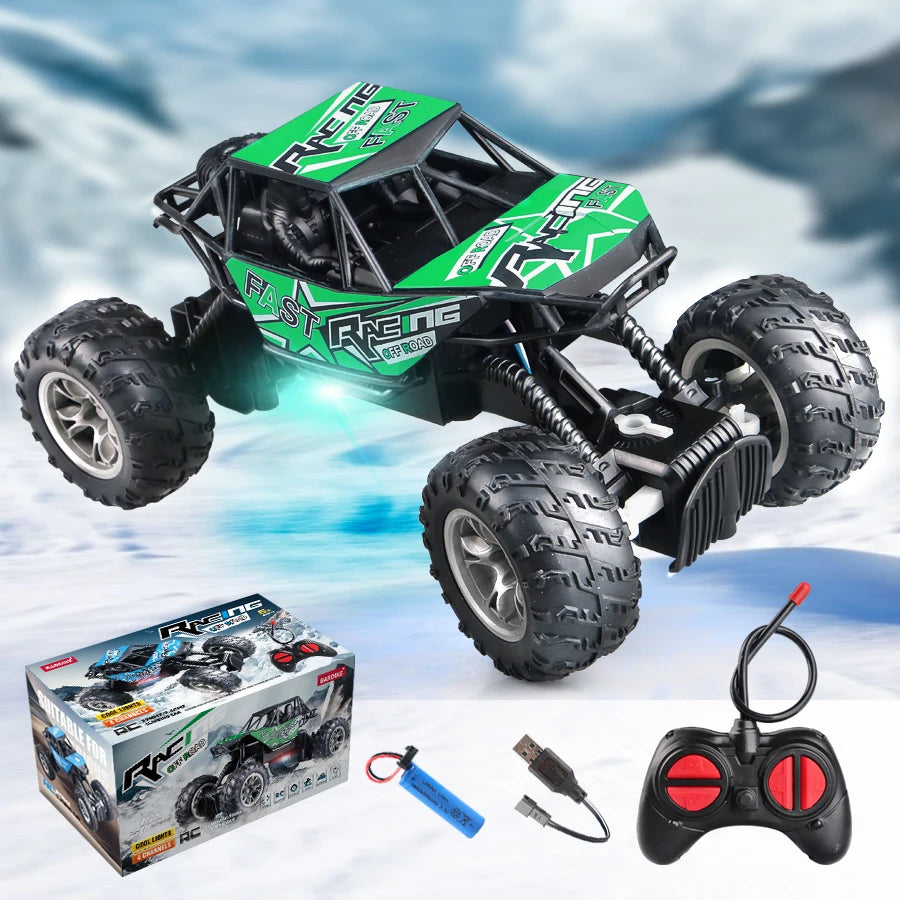 4-Way Remote Control Car with Lights, Anti-Slip Rubber Tires, Outdoor Off-Road Climbi alternate view