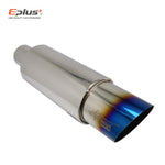 Stainless Steel Car Exhaust Pipe Straight Drum Muffler | Universal 51-63mm Inlet 89 additional angle