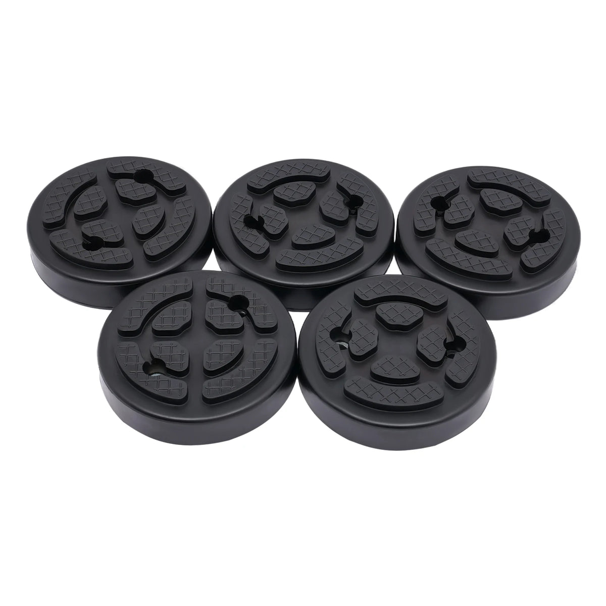 5pcs Round Rubber Arm Pads Lift Pad 120mm Rubber Jacking Pad Anti-Slipping For Auto Lift Car Truck Hoist Universal, 4-Post Lifts