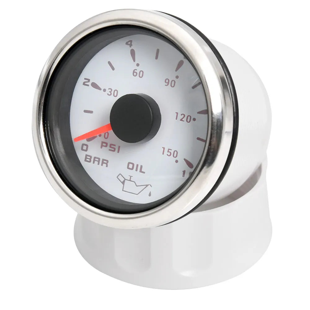 HD 2" 52m Oil Pressure Gauge Meter 0-10Bar 0~150PSI With 7 Colors LED Backlight 1/8NPT Oil Press Sensor For Boat Car Truck 9-32V