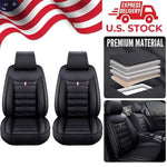 2PCS Car Seat Cover Premium PU Leather Front Seat Cushion Four Season Universal for Most Car SUV Car Interior Seat Protection Cover