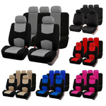 Universal Car Seat Cover Set 9 Pcs Polyester Knit Fabric Four Seasons