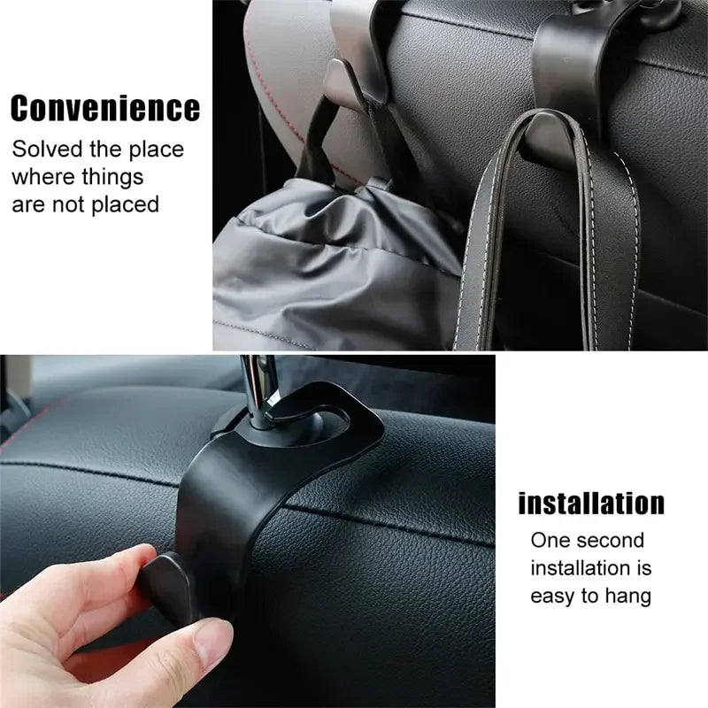 Car Seat Headrest Hook | Auto Back Seat Storage Organizer lifestyle view