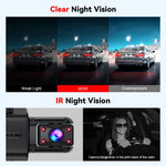 4-Channel Dash Cam | FHD 1080P WiFi Night Vision 24H Parking Black Box close-up view