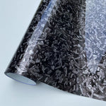 Glossy Laser Forged Carbon Fiber Vinyl Wrap Self-Adhesive Car Sticker Waterproof for Aut detail view