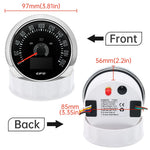 85mm GPS Speedometer 0-160 MPH 0-200 KM/H with 7 Color Backlight | Digital Speed Gauge close-up view