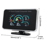 4 in 1 LCD Car Digital Gauge with Alarm | Water Temperature Oil Pressure Voltmeter additional angle