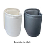PU Leather Car Door Cup Holder | Rear Seat Drink Rack with Storage Bin close-up view