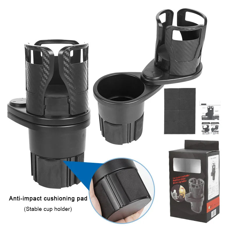 2 In 1 Vehicle Mounted Slipproof Cup Holder 360 Degree Rotating