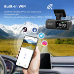 4K WiFi Dash Cam | Dual Lens, GPS, 24H Parking Monitor close-up view