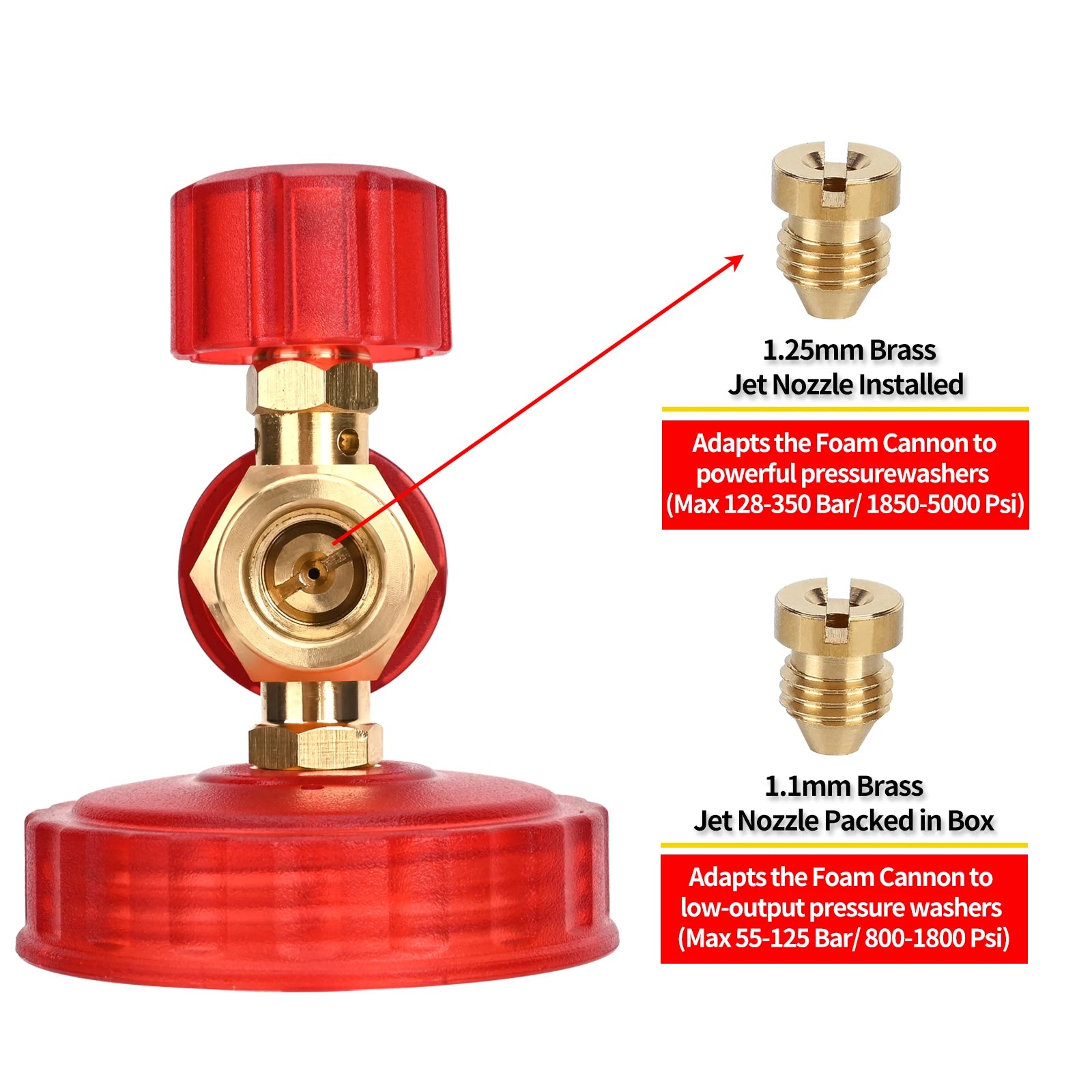 Brass Snow Foam Lance for Pressure Washer | Compatible with Karcher Elitech Bort AR B lifestyle view