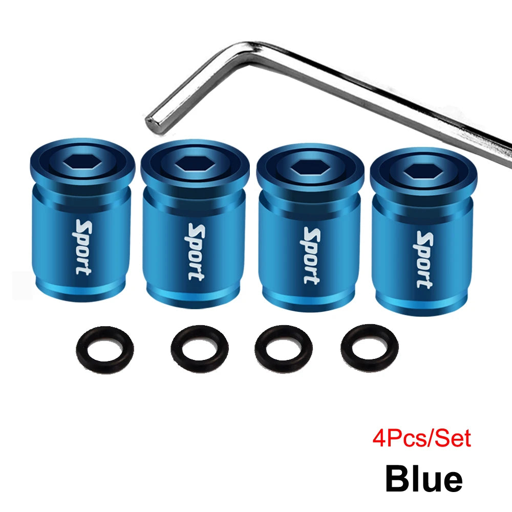 Tire Valve Stem Caps Set - Anti-theft Zinc Alloy Wheel Air Valve Covers for Cars, S additional angle