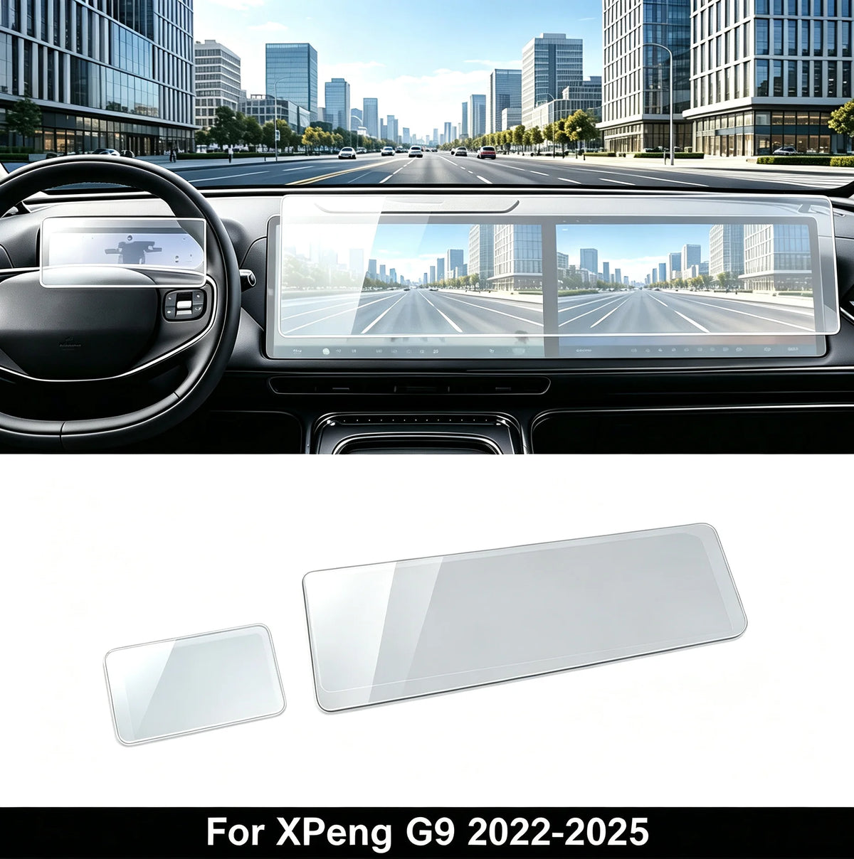 For XPeng G9 2022-2025 Car Interior Transparent TPU Protective Film Center Console Dashboard Gear Anti-scratch Film