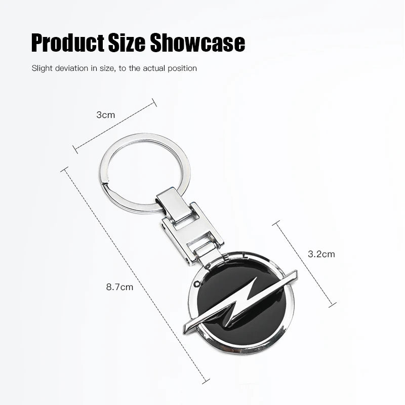 Car Emblem Keychain Metal Key Ring For Opel Vauxhall additional angle