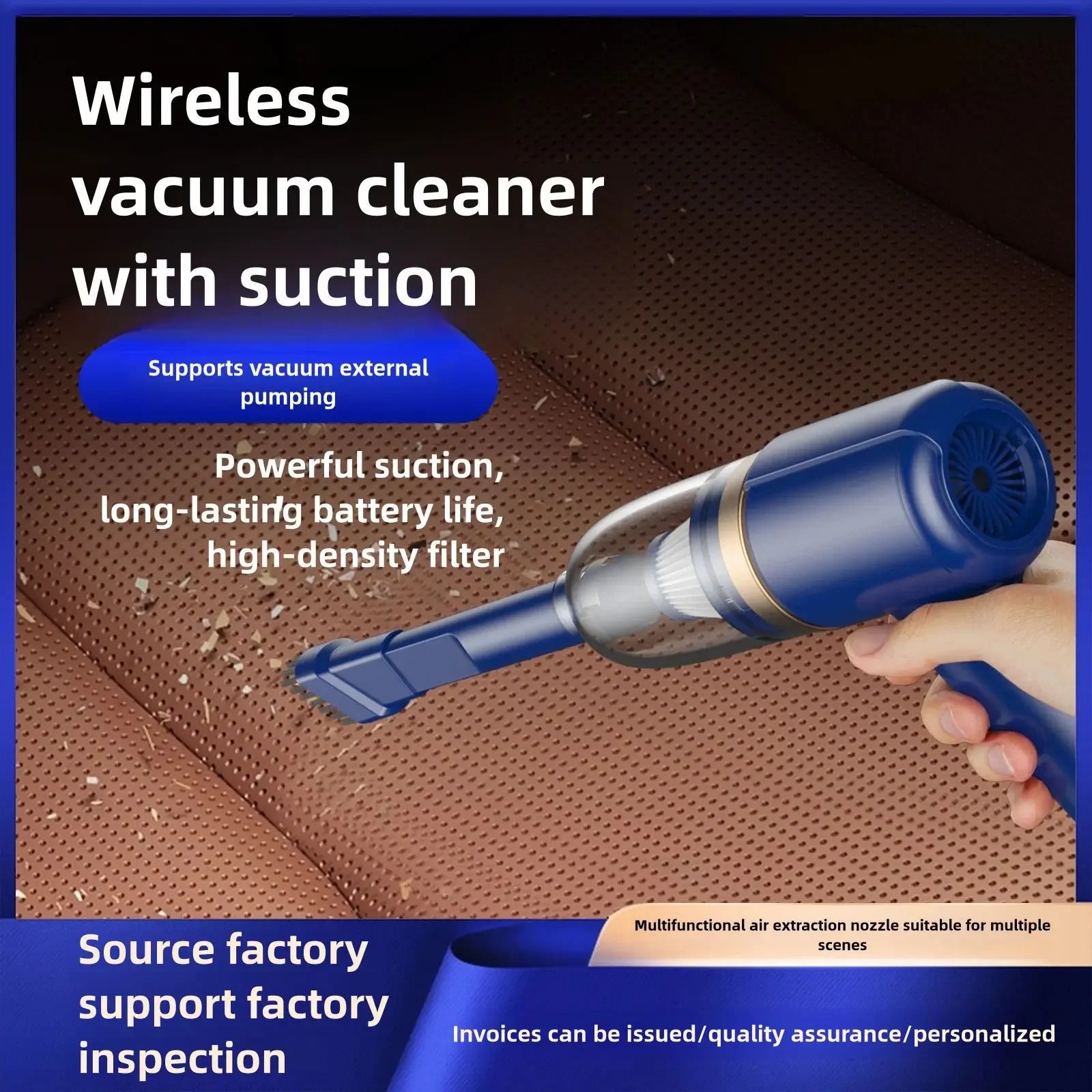 Lenovo 98000PA Wireless Car & Home Vacuum Cleaner — 120W Cordless Handheld close-up view