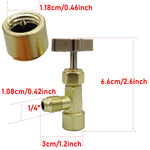 1/4 Thread Adapter R-134a Refrigerant Can Dispensing Bottle Tap Opener Valve 60*35mm alternate view