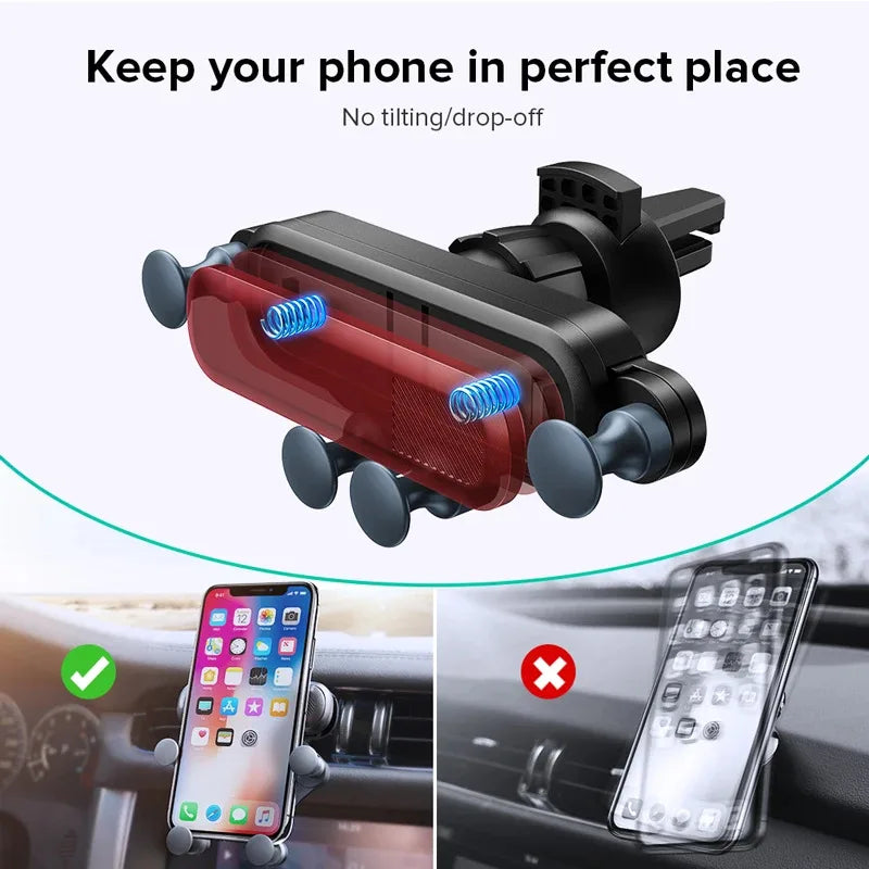 Universal Gravity Car Phone Holder Air Vent Mount Mobile Support Stand for Automotive GP detail view