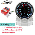 52mm Analog Gauge Set | White LED Car Gauges with Holder additional angle