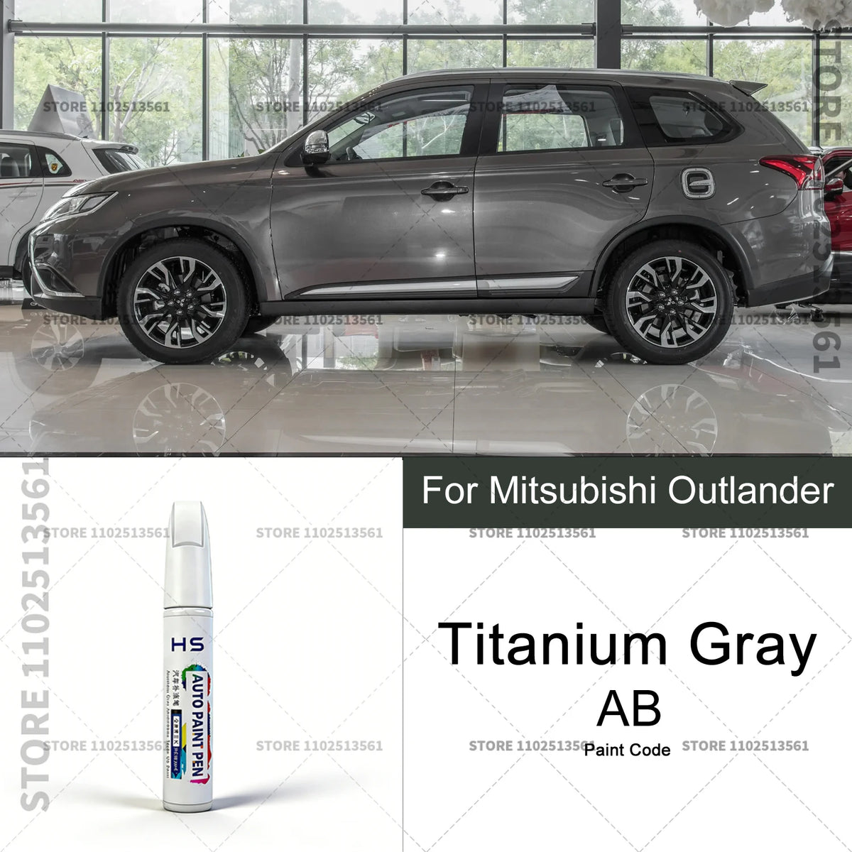 For Mitsubishi Outlander White W17 W85 Black Red P26 Gray AB Car Paint Repair Pen Tou lifestyle view